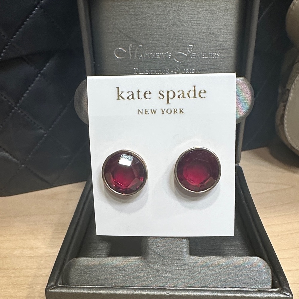 Kate Spade Deep Garnet Earrings